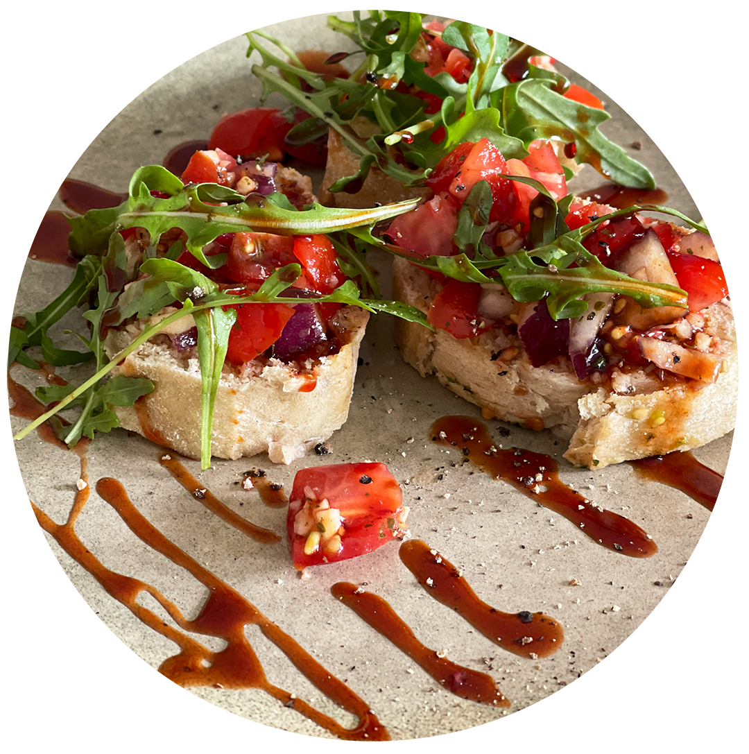 Bruschetta mit Dattelsauce